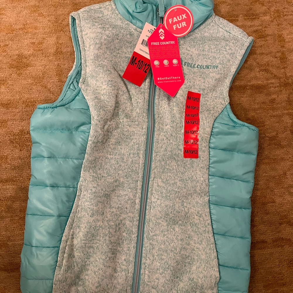 Free Country Teal Puffer Vest